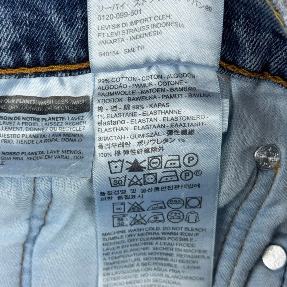 Levi's Jeans Mens 32x30 Blue 514 Straight Fit Distressed Denim Casual Workwear